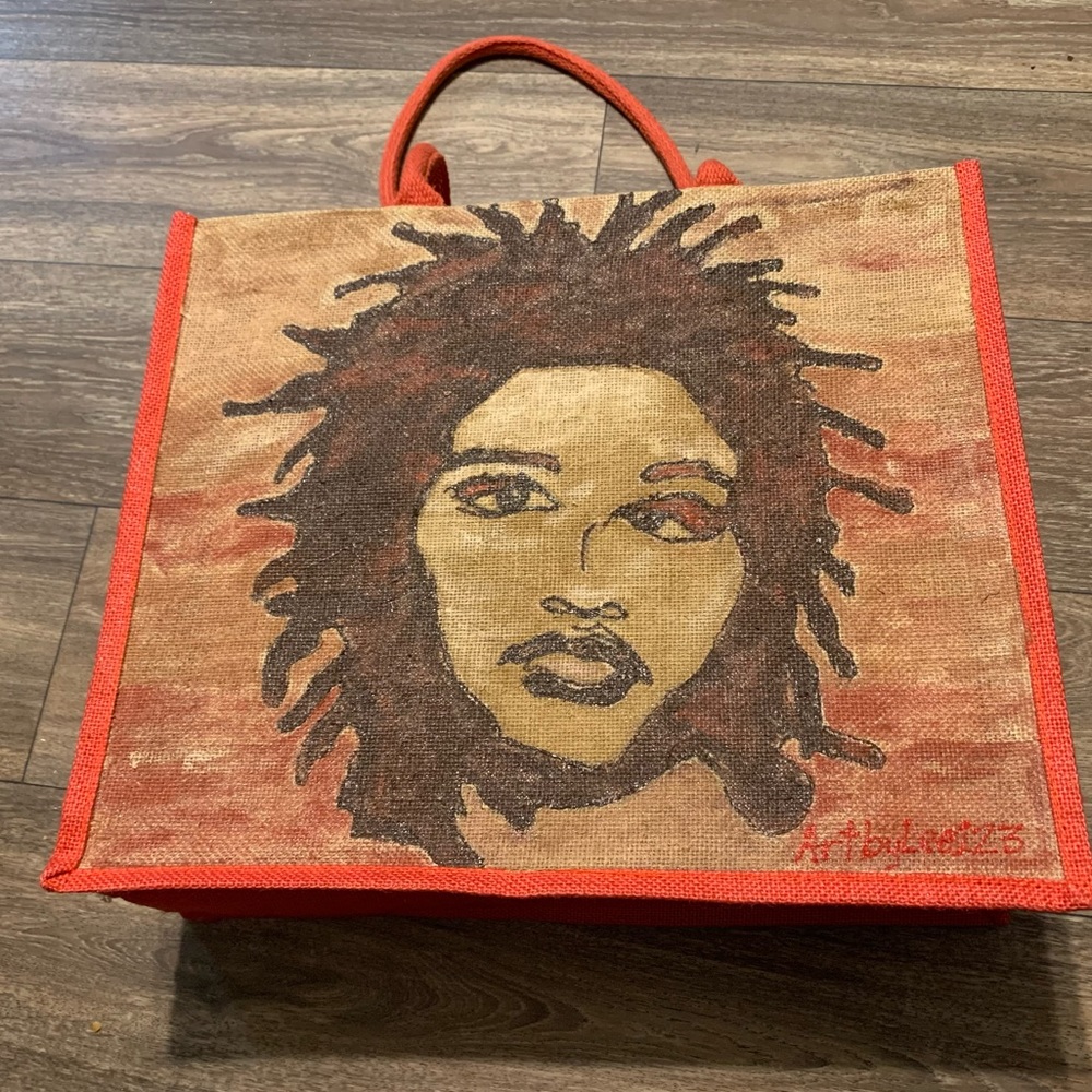 Burlap Tote Lauryn Hill Killing Me Softly With His Song” by Lee Artbylee123